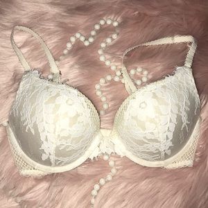 Limited edition white bra with cream